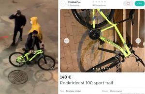 Hussain, uno de los saqueadores del Decathlon de Barcelona, pone a la venta en internet una bicicleta robada Bicicleta robada a la venta en Wallapop