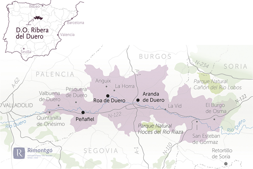 ¿Dónde están los vinos de la Ribera del Duero?