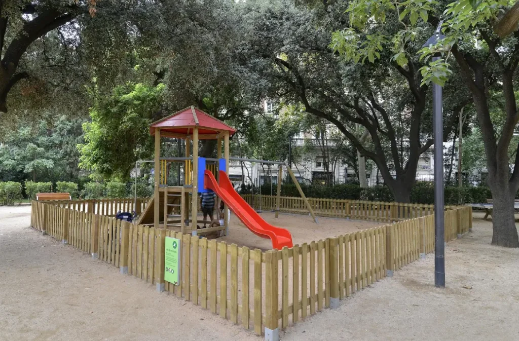 Parque del Turó en el distrito de Sarrià - Sant Gervasi en Barcelona