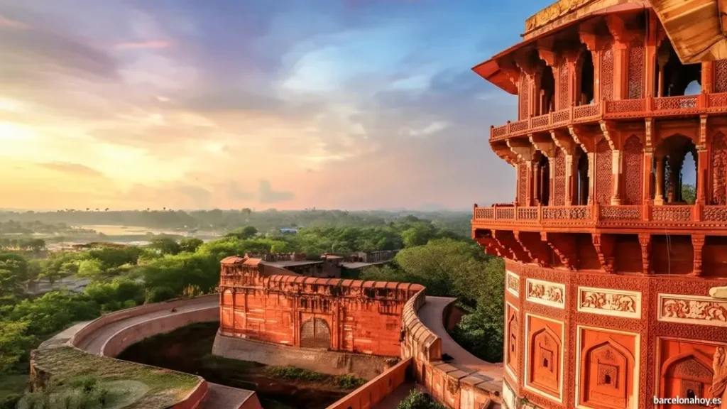 Fuerte de Agra en la India