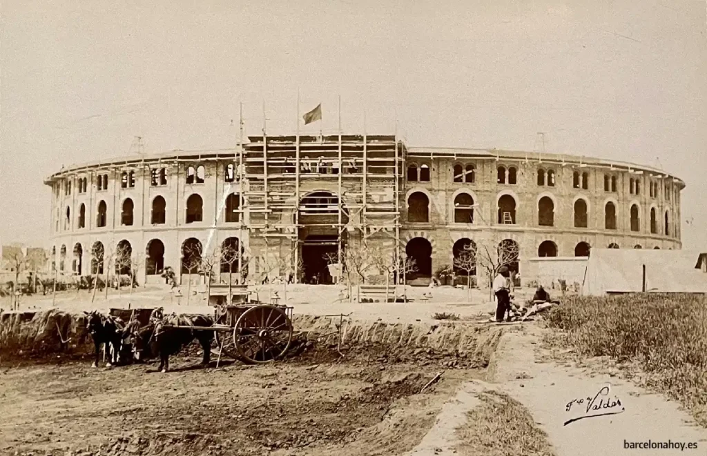 Obras de la plaza de toros Las Arenas de Barcelona