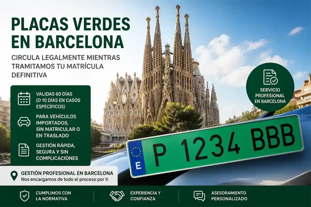 Placas verdes en Barcelona