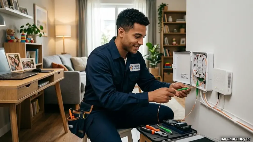 Instalador de fibra óptica barato cerca de Barcelona